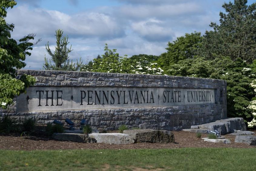Stone sign that says The Pennsylvania State University