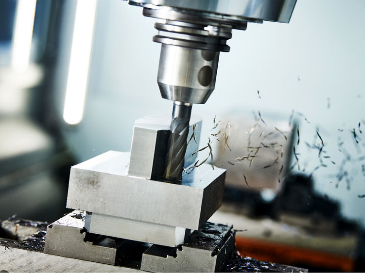 A CNC mill shaping a metal part. Penn State DuBois Continuing and Community Education is preparing to offer two CNC related training courses, scheduled to begin in mid-August.