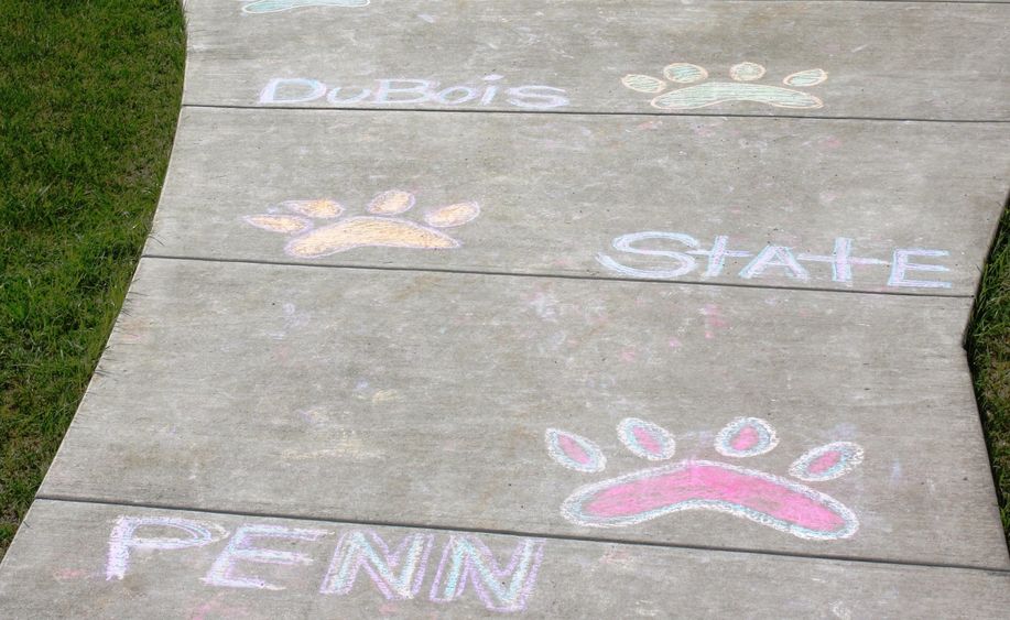 Side walk chalk welcome 