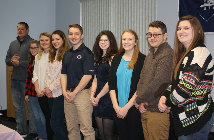 Delta Mu Sigma spring 2018 inductees. 