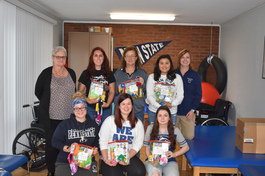 Students in the OTA program at Penn State DuBois have donated “busy bags” for use at area shelters 