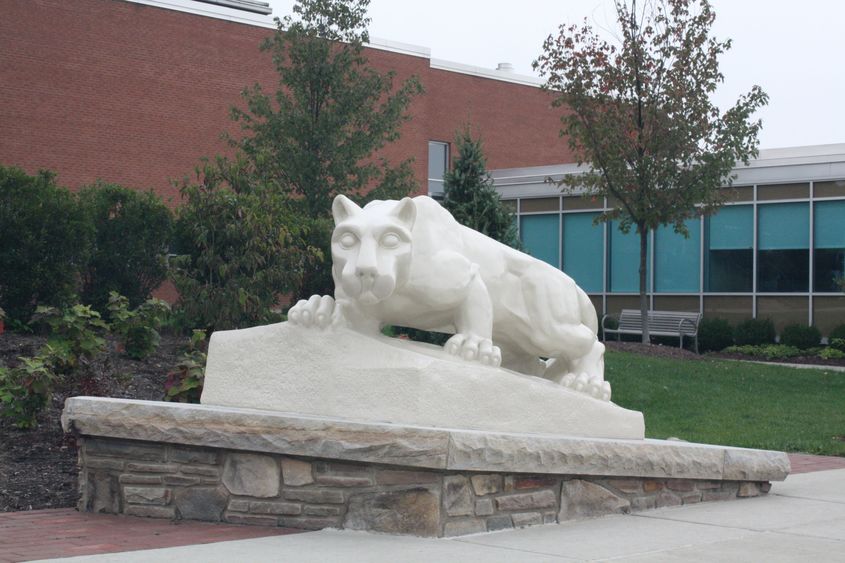 The Lion Shrine at Penn State DuBois. 