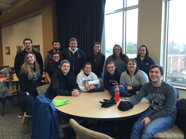 Penn State DuBois students who participated in the year's MLK Day of Service 