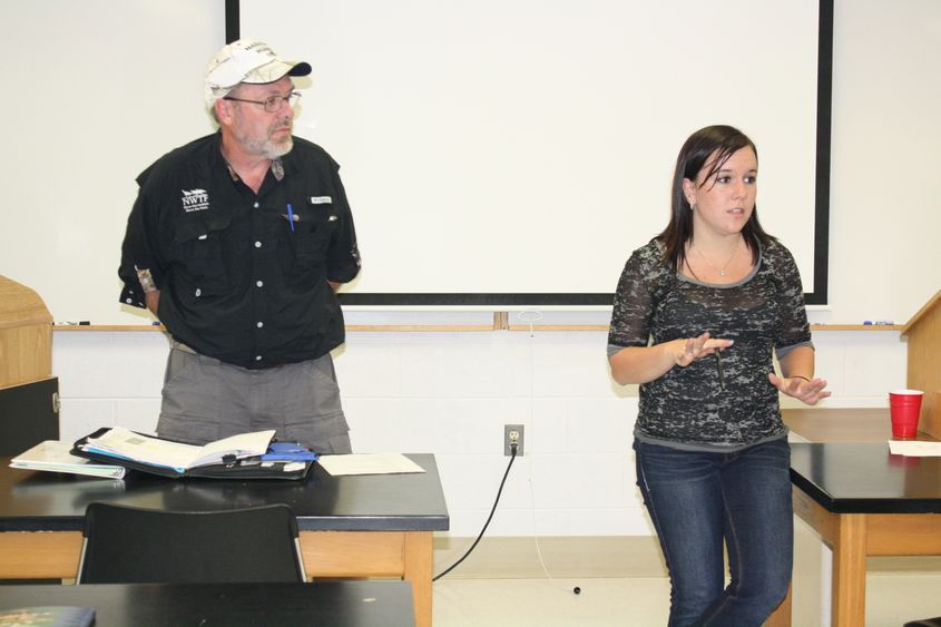 NWTF Pennsylvania Regional Director Walter Bingaman and Penn State DuBois chapter president Courtney Braunns 