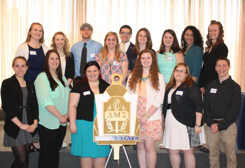 Delta Mu Sigma inductees for spring 2015. 