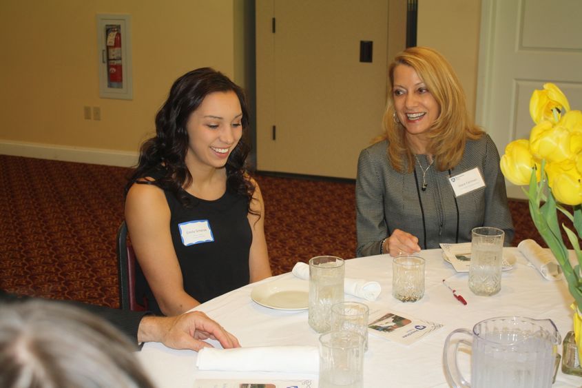 Joyce Fairman, right, with student Emily Gmerek. 