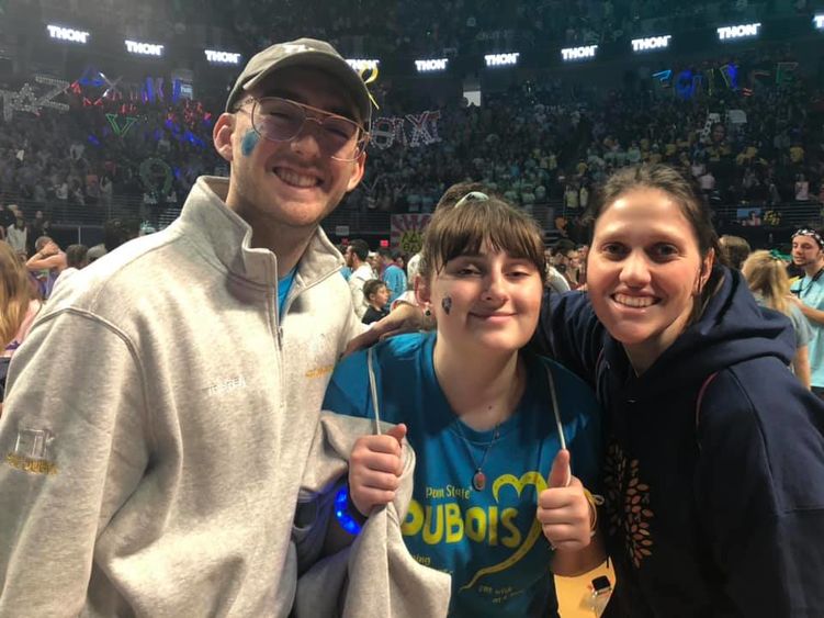 DuBois THON Dancers Tristen Bressler, KJ Long, and Jamie Turner 