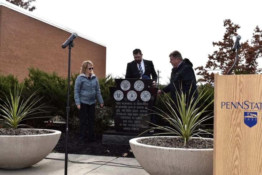 Unveiling the veterans monument. 