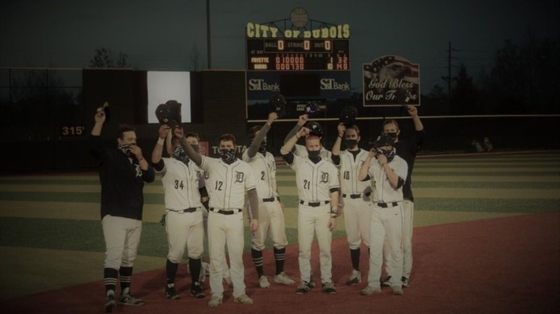 Penn State DuBois senior baseball players.