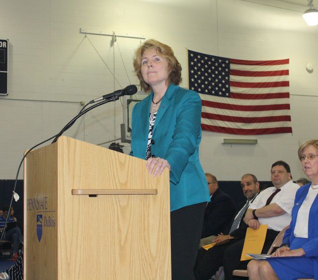 Chancellor Melanie Hatch Welcomed new students to Penn State DuBois 