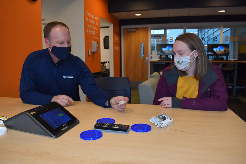 North Central PA LaunchBox Director Brad Lashinsky and Business Administration Major Kristen Mahle 