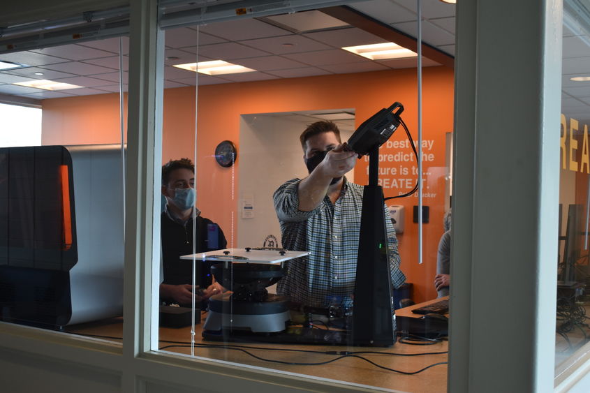 A 3D scanner in the Penn State DuBois Idea Lab.