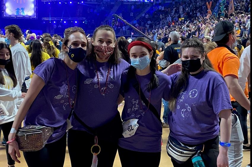 THON Dancers 2022 on the floor at BJC.